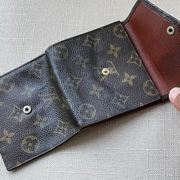 Vintage Louis Vuitton Wallet Brown Monogram Leather Card Holder Made in France - Picture 6 of 13